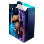 SlipperyJoe's Man ondergoed piek paars blauw Medium Cadeauzakje (Voorkant Gekanteld)