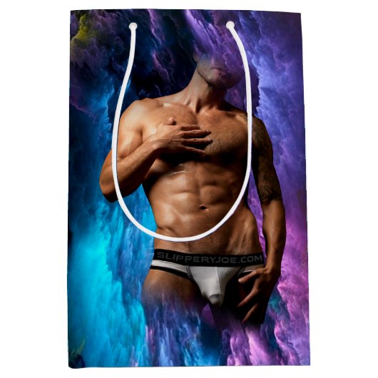 SlipperyJoe's Man ondergoed piek paars blauw Medium Cadeauzakje (Voorkant)