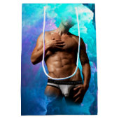 SlipperyJoe's Man ondergoed piek paars blauw Medium Cadeauzakje (Achterkant)