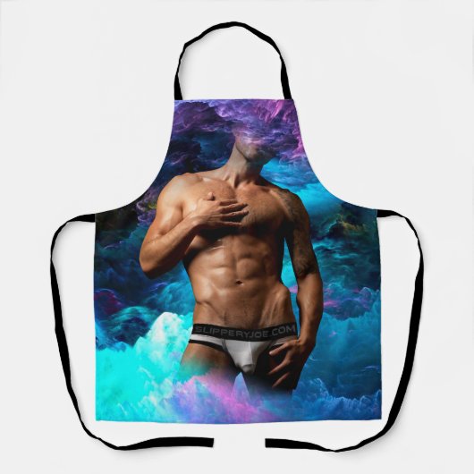 SlipperyJoe's Man ondergoed piek paars blauw Schort (Voorkant)