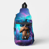 SlipperyJoe's Man ondergoed piek paars blauw Sling Bag (Voorkant)