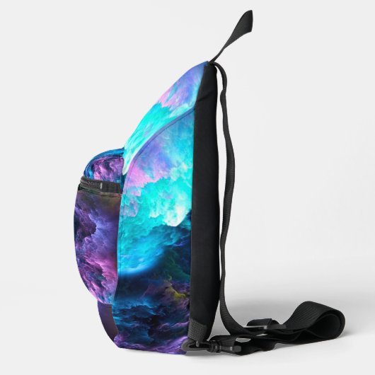 SlipperyJoe's Man ondergoed piek paars blauw Sling Bag (Rechts)