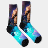 SlipperyJoe's Man ondergoed piek paars blauw Sokken (Rechts)