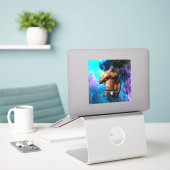 SlipperyJoe's Man ondergoed piek paars blauw Sticker (Laptop op bureau)