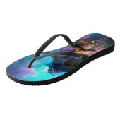 SlipperyJoe's Man ondergoed piek paars blauw Teenslippers (Schuin)