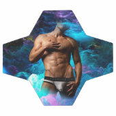 SlipperyJoe's Man ondergoed piek paars blauw Voetbal (Enkel)