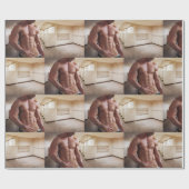 SlipperyJoe's Man sixpack shirtless sexy musculair Cadeaupapier (Vlak)