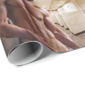 SlipperyJoe's Man sixpack shirtless sexy musculair Cadeaupapier (Rol Hoek)