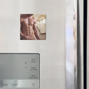 SlipperyJoe's Man sixpack shirtless sexy musculair Magneet