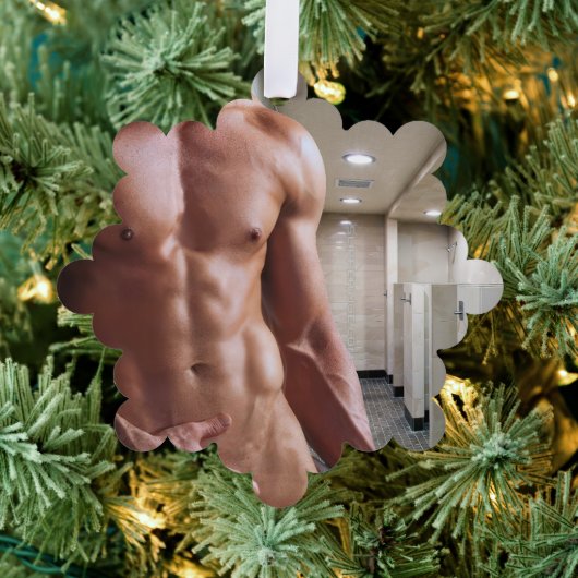 SlipperyJoe's Man sixpack shirtless sexy six pack Ornament Kaart (Insitu (Drie))
