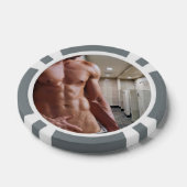 SlipperyJoe's Man sixpack shirtless sexy six pack Poker Chips (Enkel)