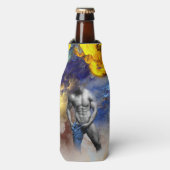 SlipperyJoe's Man steamy shirtloze borstrokken Flesjeskoeler (Fles Voorkant)