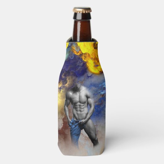 SlipperyJoe's Man steamy shirtloze borstrokken Flesjeskoeler (Fles Voorkant)