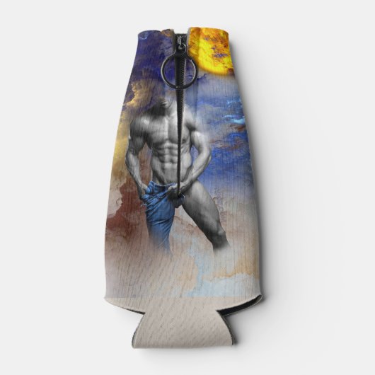 SlipperyJoe's Man steamy shirtloze borstrokken Flesjeskoeler (Achterkant)