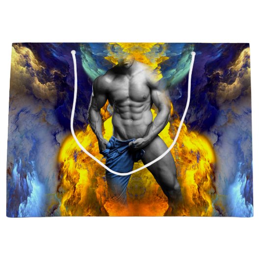 SlipperyJoe's Man steamy shirtloze borstrokken Groot Cadeauzakje (Voorkant)