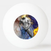 SlipperyJoe's Man steamy shirtloze borstrokken Pingpongbal (Voorkant)