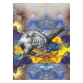 SlipperyJoe's Man steamy shirtloze borstrokken Tafelkleed (Voorkant)