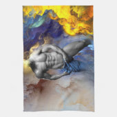 SlipperyJoe's Man steamy shirtloze borstrokken Theedoek (Verticaal)