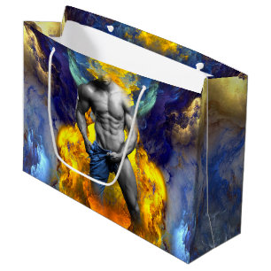 SlipperyJoe's Man stomende shirtloze abs zes-pack Groot Cadeauzakje