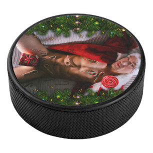 SlipperyJoe's mannelijke borst zes-pack buik bloot Hockey Puck