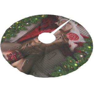 SlipperyJoe's mannelijke borst zes-pack buik bloot Kerstboom Rok