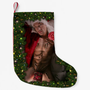 SlipperyJoe's mannelijke borst zes-pack buik bloot Kleine Kerstsok