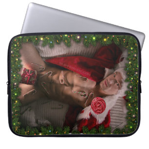 SlipperyJoe's mannelijke borst zes-pack buik bloot Laptop Sleeve