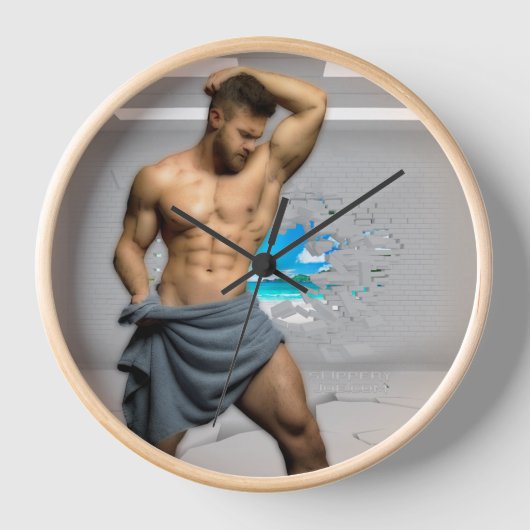 SlipperyJoe's Mannen handdoek gebroken witte bakst (Voorkant)