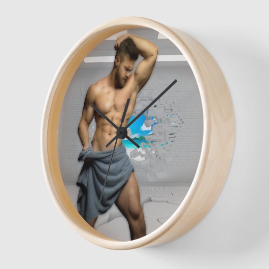 SlipperyJoe's Mannen handdoek gebroken witte bakst (Hoek)