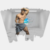 SlipperyJoe's Mannen handdoek gebroken witte bakst Bedankdoosjes (Ongevouwen)