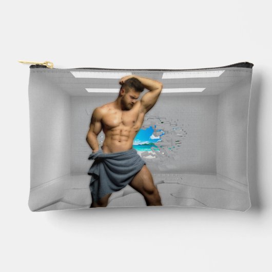 SlipperyJoe's Mannen handdoek gebroken witte bakst Etui (Voorkant)