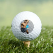 SlipperyJoe's Mannen handdoek gebroken witte bakst Golfballen (Insitu Shirt)