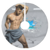 SlipperyJoe's Mannen handdoek gebroken witte bakst Kerstboom Rok (Voorkant)