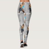 SlipperyJoe's Mannen handdoek gebroken witte bakst Leggings (Achterkant)