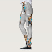 SlipperyJoe's Mannen handdoek gebroken witte bakst Leggings (Links)