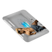 SlipperyJoe's Mannen handdoek gebroken witte bakst Magneet (Rechterzijde)