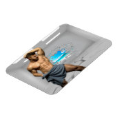 SlipperyJoe's Mannen handdoek gebroken witte bakst Magneet (Linkerzijde)