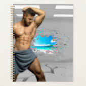 SlipperyJoe's Mannen handdoek gebroken witte bakst Planner (Voorkant)