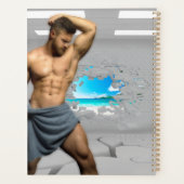 SlipperyJoe's Mannen handdoek gebroken witte bakst Planner (Achterkant)