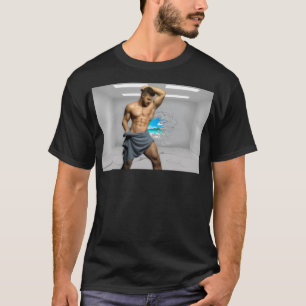 SlipperyJoe's Mannen handdoek gebroken witte bakst T-shirt