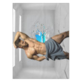 SlipperyJoe's Mannen handdoek gebroken witte bakst Tafelkleed (Voorkant)