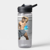 SlipperyJoe's Mannen handdoek gebroken witte bakst Waterfles (Links)