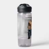 SlipperyJoe's Mannen handdoek gebroken witte bakst Waterfles (Voorkant)