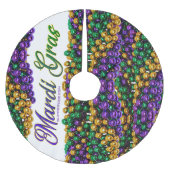 SlipperyJoe's Mardi Gras Bead Kettingen paarse gol Kerstboom Rok (Voorkant)