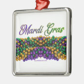 SlipperyJoe's Mardi Gras Bead Kettingen paarse gol Metalen Ornament (Links)