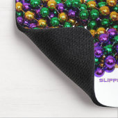 SlipperyJoe's Mardi Gras Bead Kettingen paarse gol Muismat (Hoek)