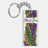 SlipperyJoe's Mardi Gras Bead Kettingen paarse gol Sleutelhanger (Voorkant Links)