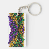 SlipperyJoe's Mardi Gras Bead Kettingen paarse gol Sleutelhanger (achterkant)