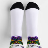 SlipperyJoe's Mardi Gras Bead Kettingen paarse gol Sokken (Top)