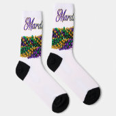 SlipperyJoe's Mardi Gras Bead Kettingen paarse gol Sokken (Rechts)